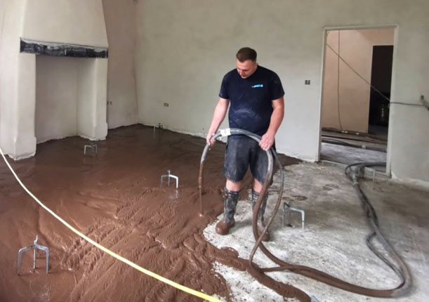 Roman Lime Floor Installation